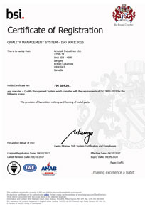 Certificate of registration